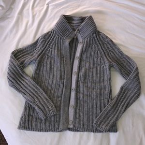 Banana Republic Fluted Mockneck Cardigan- S